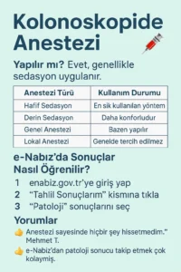 Kolonoskopide Anestezi Nedir? Yapılır mı, Hangi Tür Kullanılır? Rehber ve Sık Sorulanlar