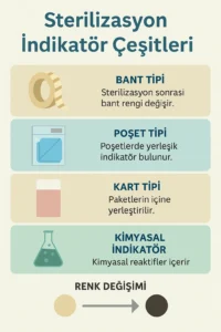 Sterilizasyon İndikatör Çeşitleri: Renk Değişimi ve Doğru Kullanım Rehberi