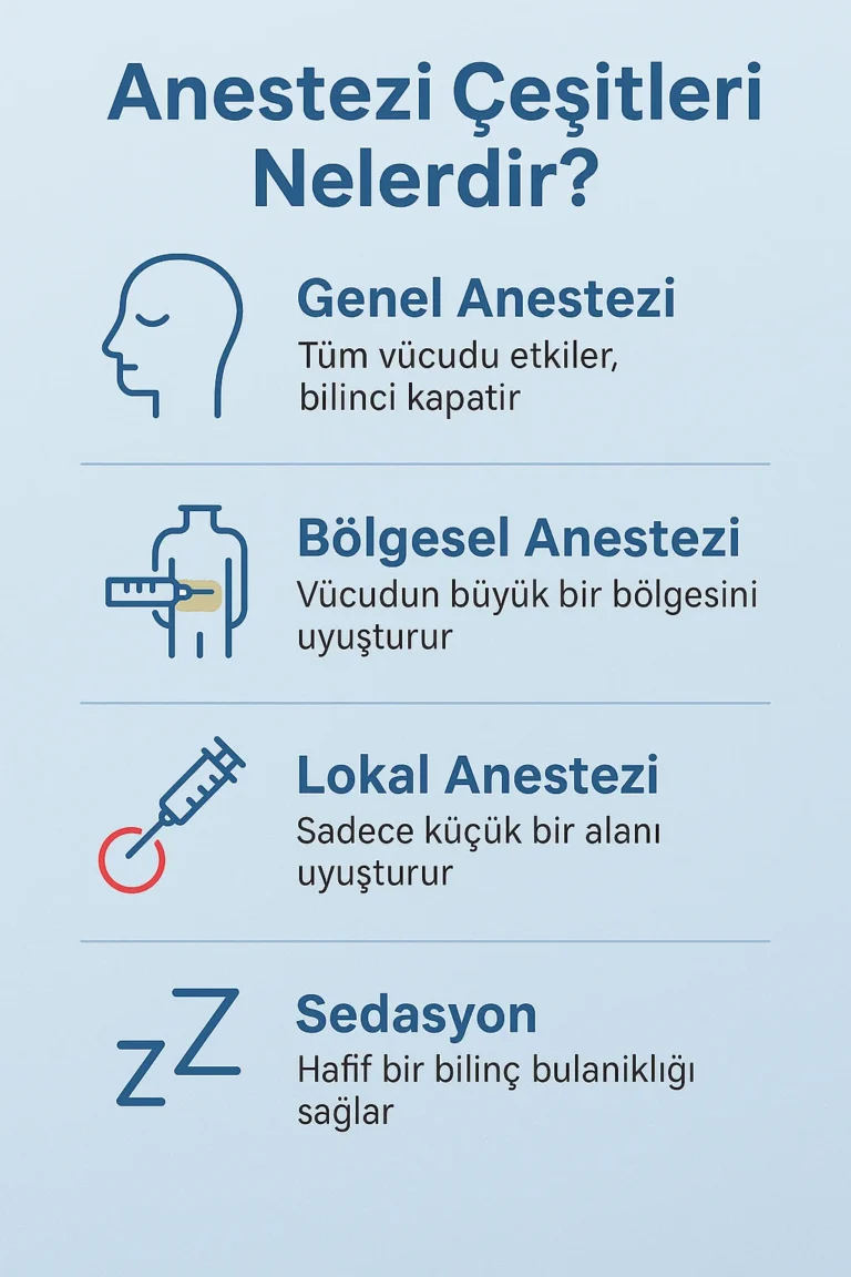 Anestezi Çeşitleri Nelerdir? | Anestezi Türleri, Özellikleri ve Merak Edilenler
