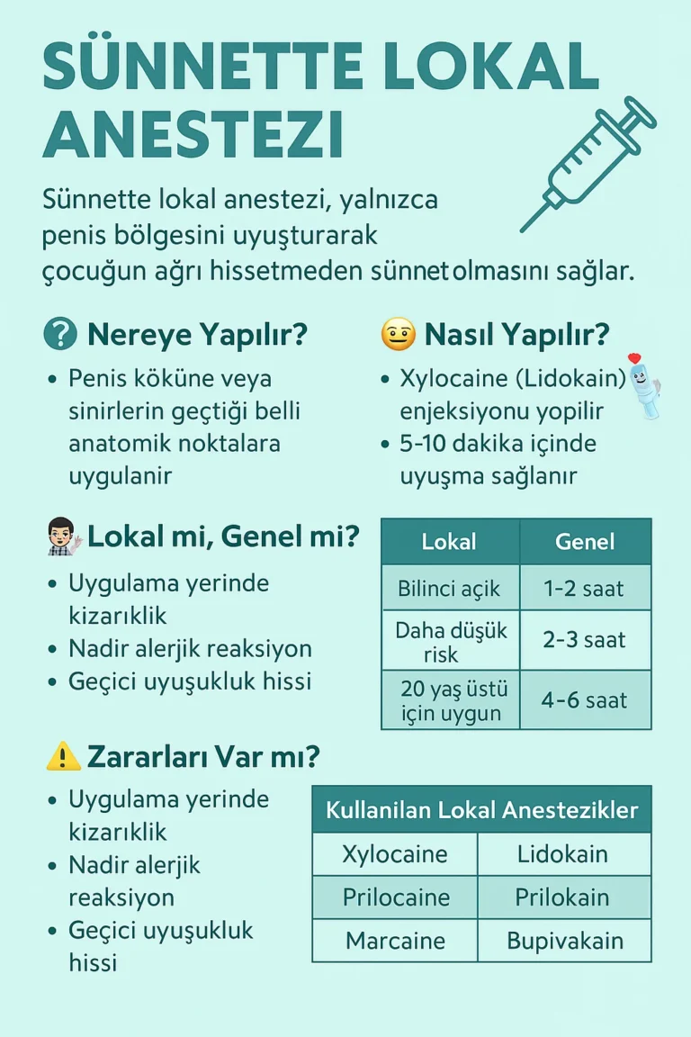 Sünnette Lokal Anestezi Nedir? 🩺