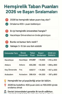 Hemşirelik Taban Puanları 2026 ve Başarı Sıralamaları 🎓