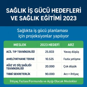 Sağlık İş Gücü Hedefleri ve Sağlık Eğitimi 2023 Kitapçığı İnceleme