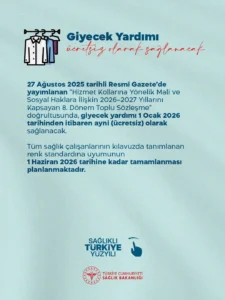 ⚕️Sağlık Bakanlığı giyecek yardımına dair bilgilendirme paylaştı.