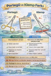 🩺 Portegü ve Klemp Arasındaki Fark Nedir? | Ameliyathanede En Çok Karıştırılan İki Alet