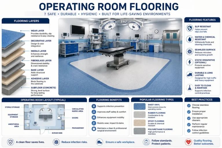 Operating Room Flooring: Complete Guide to Operating Theatre Flooring Standards, Materials, Layouts, and Infection Control