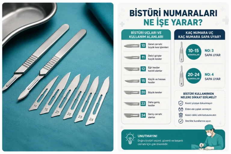 🔪🏥 Bistüri Numaraları Ne İşe Yarar? Bistüri Uçları, Sapları, Kullanım Alanları ve Numara Rehberi
